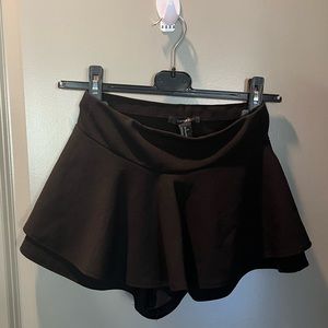 Black mini skort